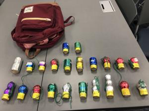Mortars in backpack