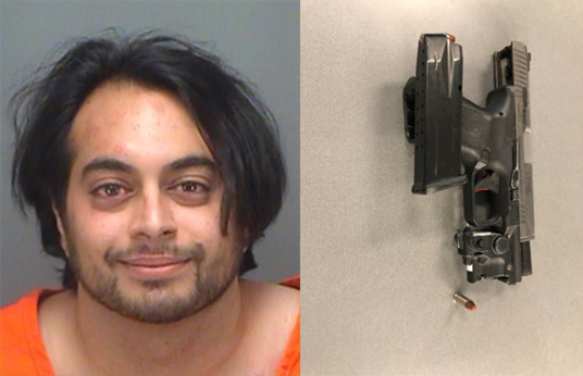 Mug shot and gun