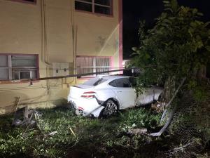 car in building