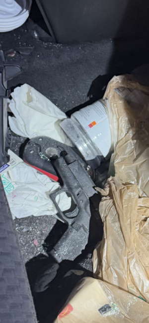 Suspect's gun