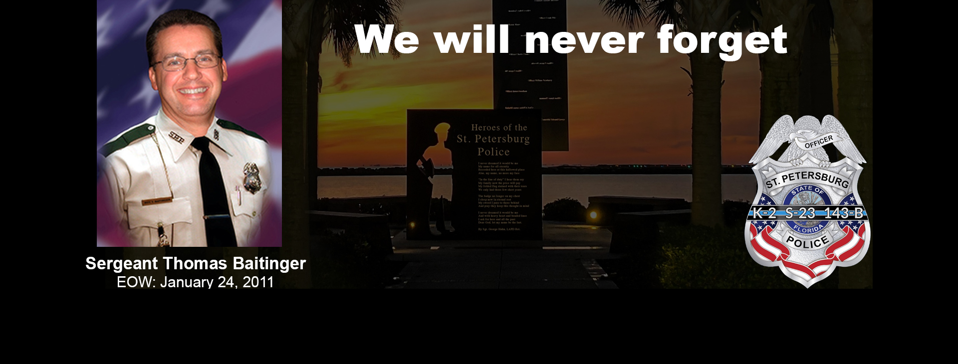 Sergeant Thomas Baitinger - End of Watch - January 24, 2011